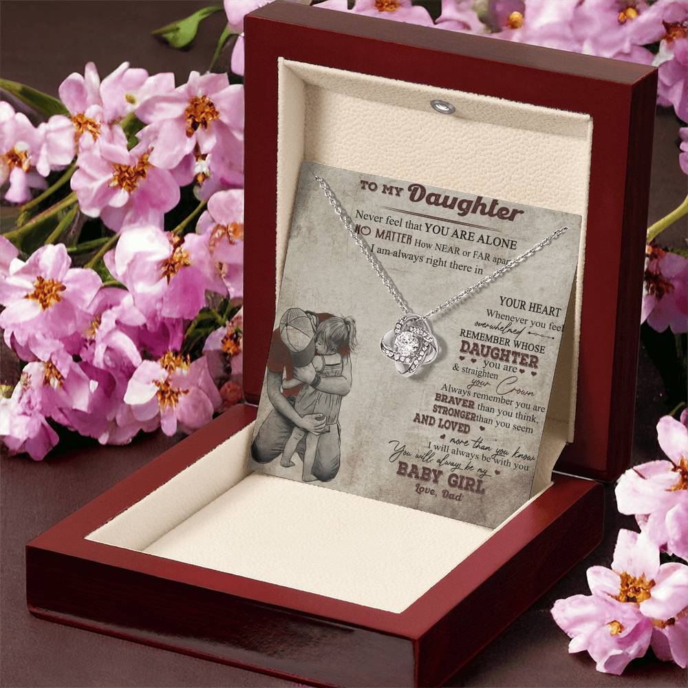 Daughter Gift Necklace From Dad - Father And To My Daughter Necklace From Daddy - Birthday, Graduation Gift For Daughter, Congratulation Gift For Her, Daughter, Jewelry Gift For Girls Little Girls