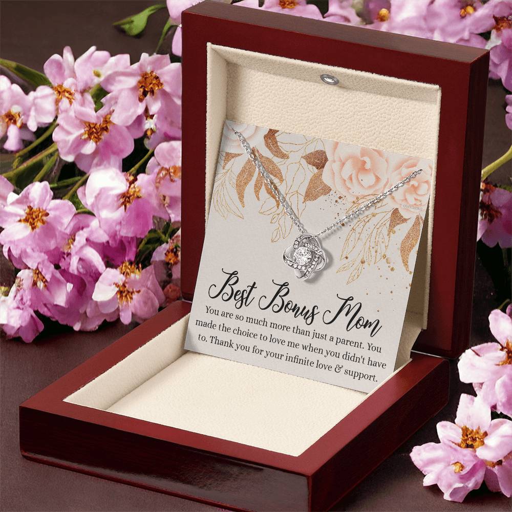 To My Bonus Mom Necklace From Daughter, Bonus Mom Gifts from Bonus Daughter, Necklace Gifts for Bonus Mom, Mother And Daughter Necklace Gift For Mom, Bonus Mother Gift Necklace Jewelry For Women