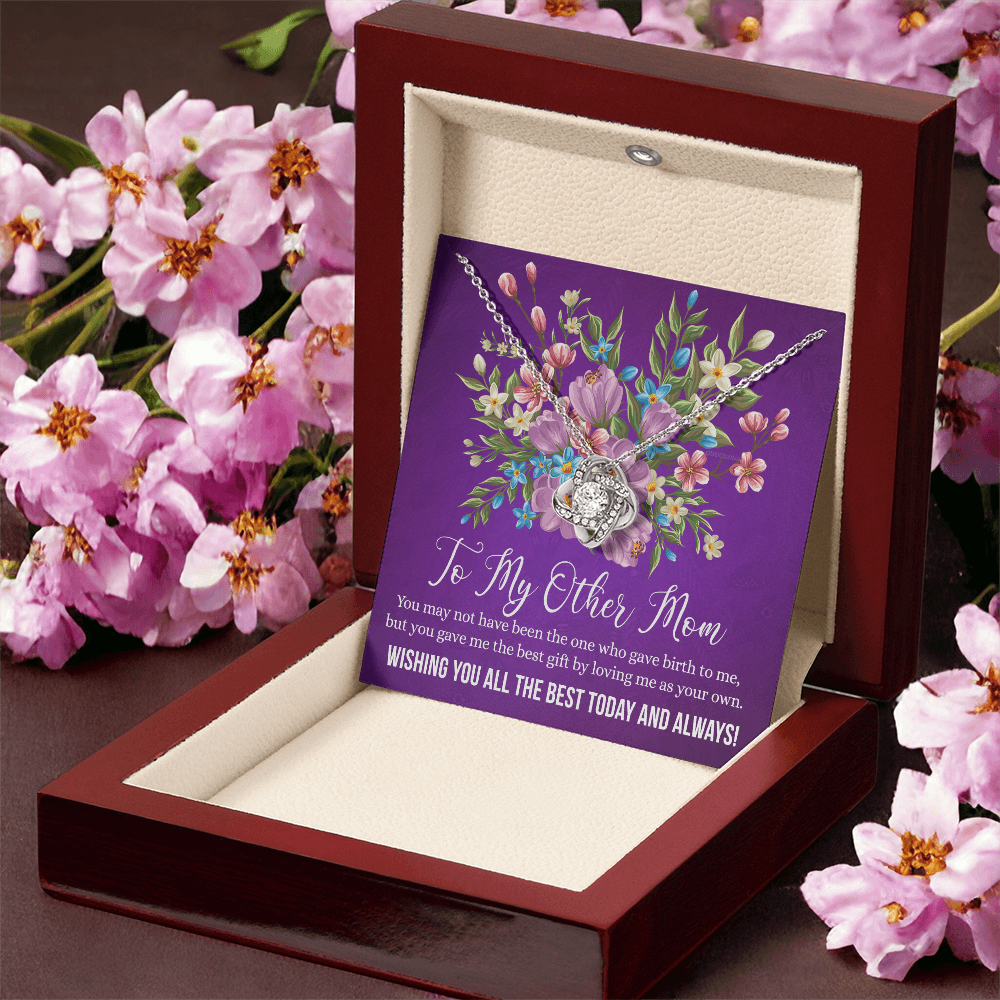 Other Mom Gift Necklace - To My Other Mom Love Knot Necklace From Daughter Wishing You All The Best Today And Always Necklace Gift For Mom, Mother In Law Gift Necklace On Birthday Gift, Anniversary