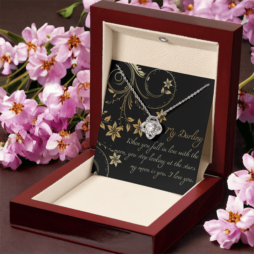 To My Girlfriend Gift Necklace Gift For Girlfriend Christmas Gift for Girlfriend From Boyfriend, Husband, Girlfriend Gift Necklace - Jewelry Gift For Girls, Love Knot Pendant Gift For Girlfriend