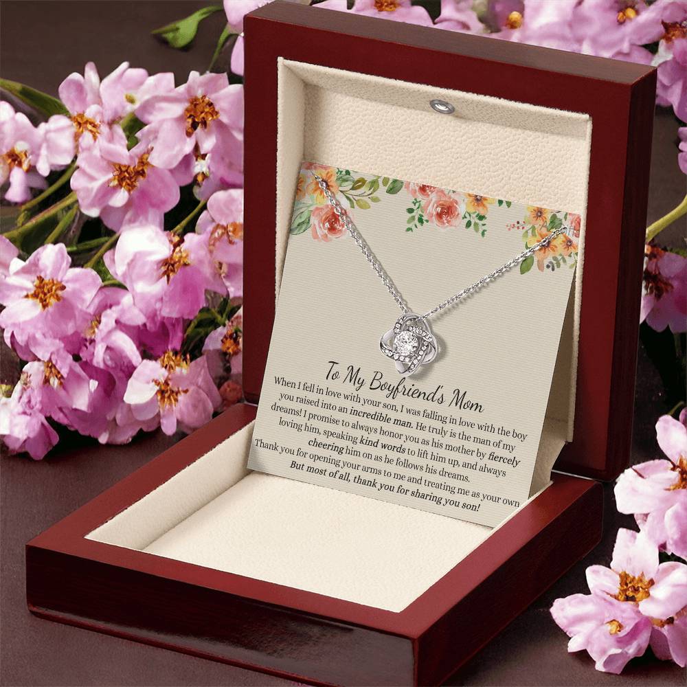 To My Boyfriend's Mom Necklace From Girlfriends Mom, Presents for Mom Necklace for Women, Boyfriends Mom Necklace Gift On Birthday Gift, Christmas, Anniversary, Mother's Day Necklace Gift for Bf Mom