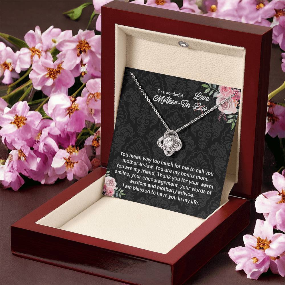 To a wonderful Mother-In-Love Necklace Pendant - Jewelry Gift for Mother In Law