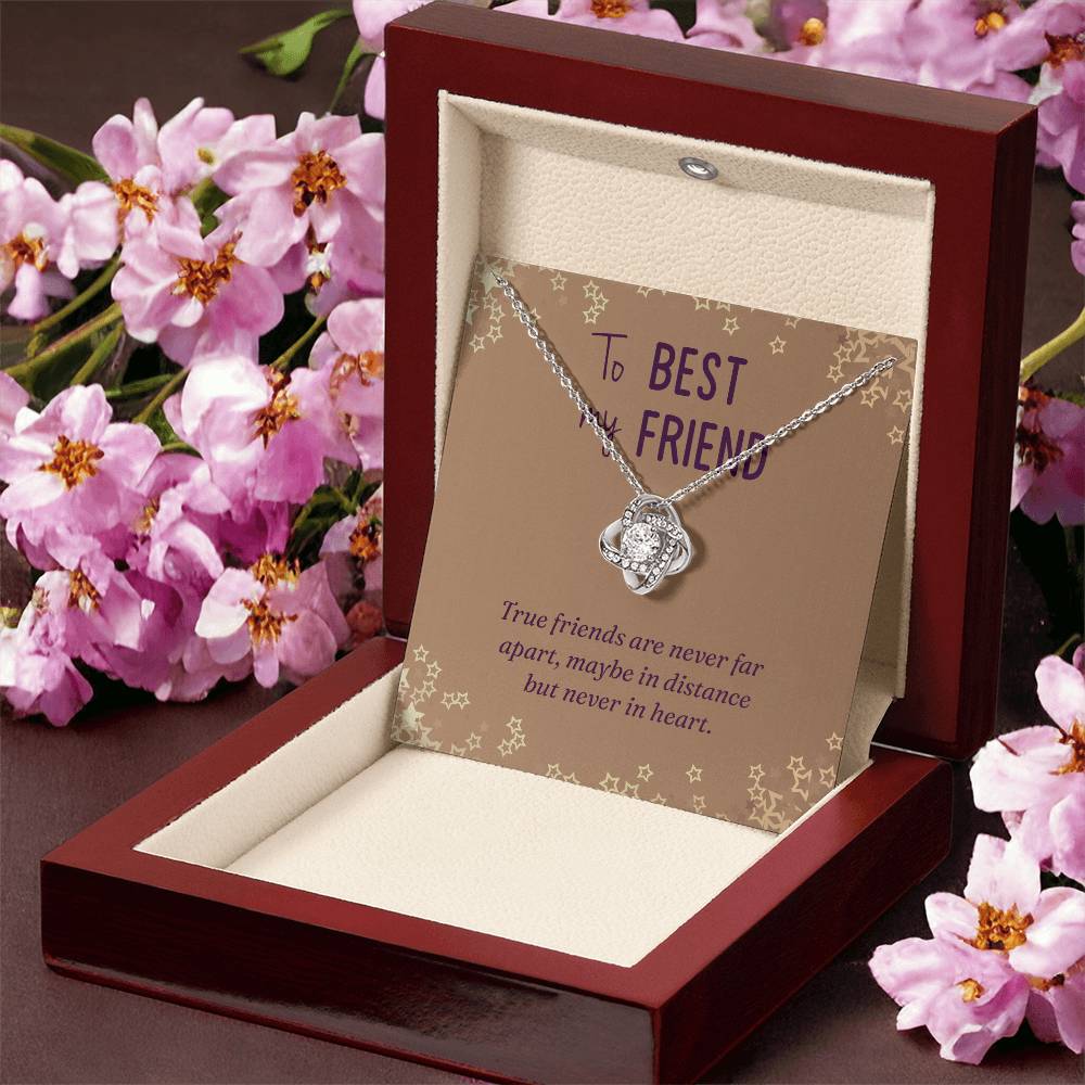 To My Best Friend Necklace Gift For Her On Xmas, True Friend Jewelry Gift To BFF
