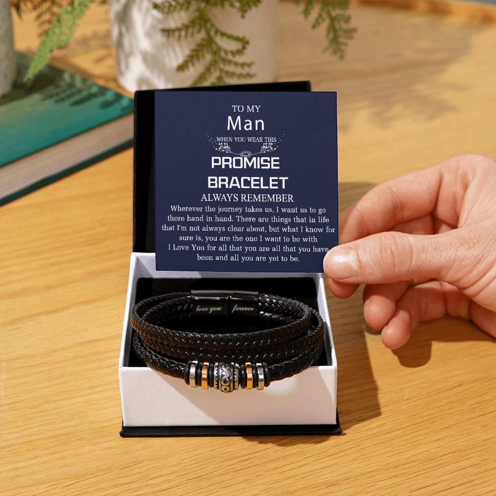 To My Man Bracelet Gift For Him, Jewelry Gift For Boy On Christmas