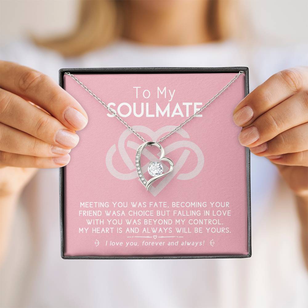 To My Soulmate Forever Love Necklace Gift For Soulmate Jewelry For Girlfriend Forever Love Necklace