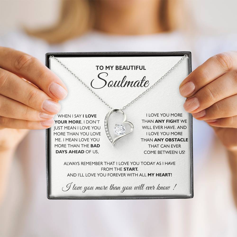 To My Soulmate Necklace Eternal Hope Necklace Valentine Day gift for Soulmate 175133533988 Forever Love Necklace