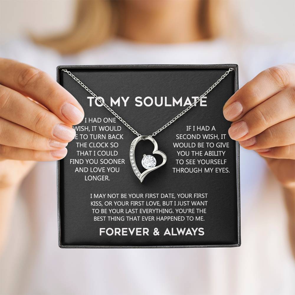 To My Soulmate Eternal Hope Necklace Wife Soulmate Valentines Day Gift for Her 175144059615 Forever Love Necklace