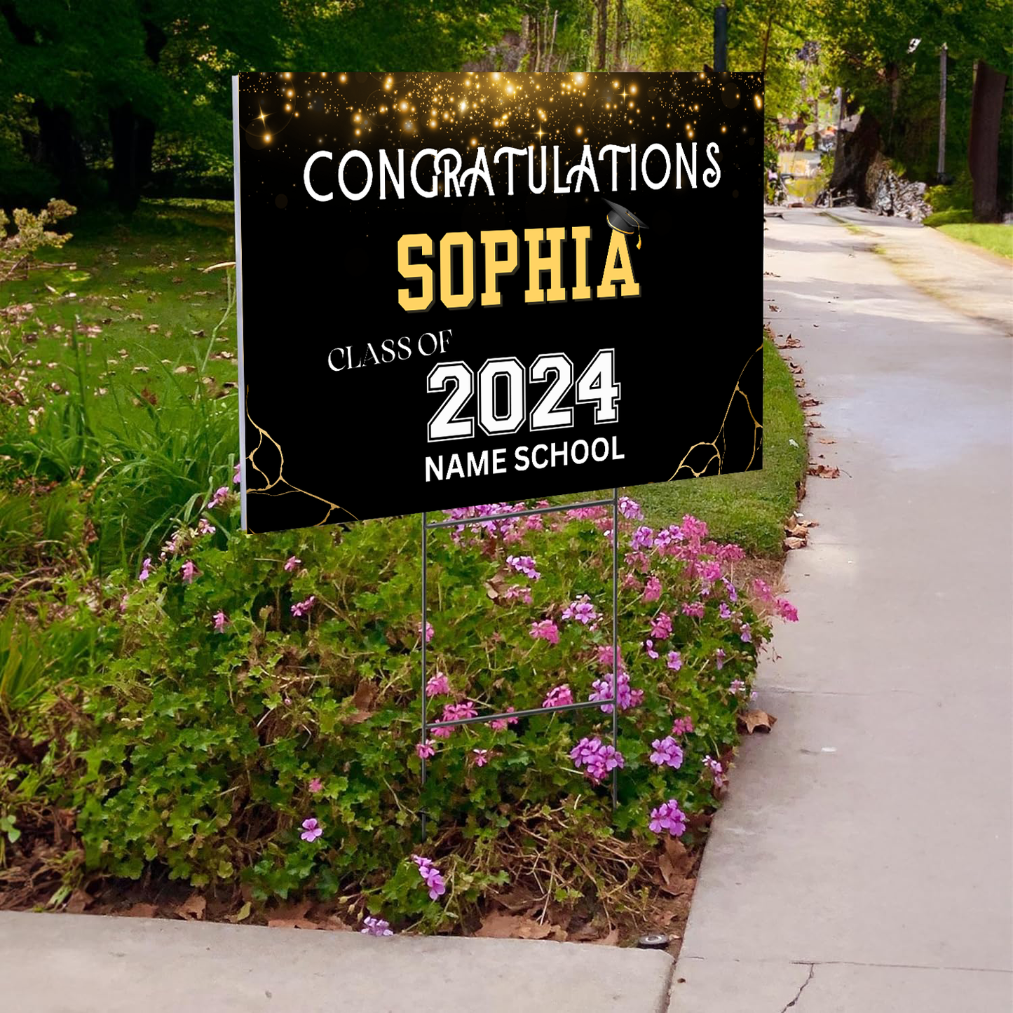 Personalized Graduation Yard Sign 2024 Class Of, Graduation Senior Sign 2024, Class Of 2024 Yard Sign, Graduate Banner 2024 Graduation Decorations High School Grad, College Graduation, Congrats Gift