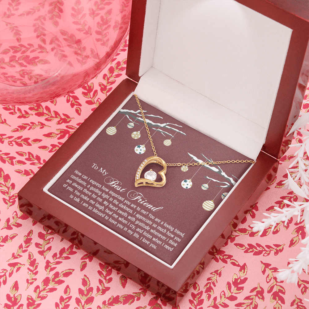 To My Best Friend Necklace for Her Valentines Birthday Christmas Gift for Friends