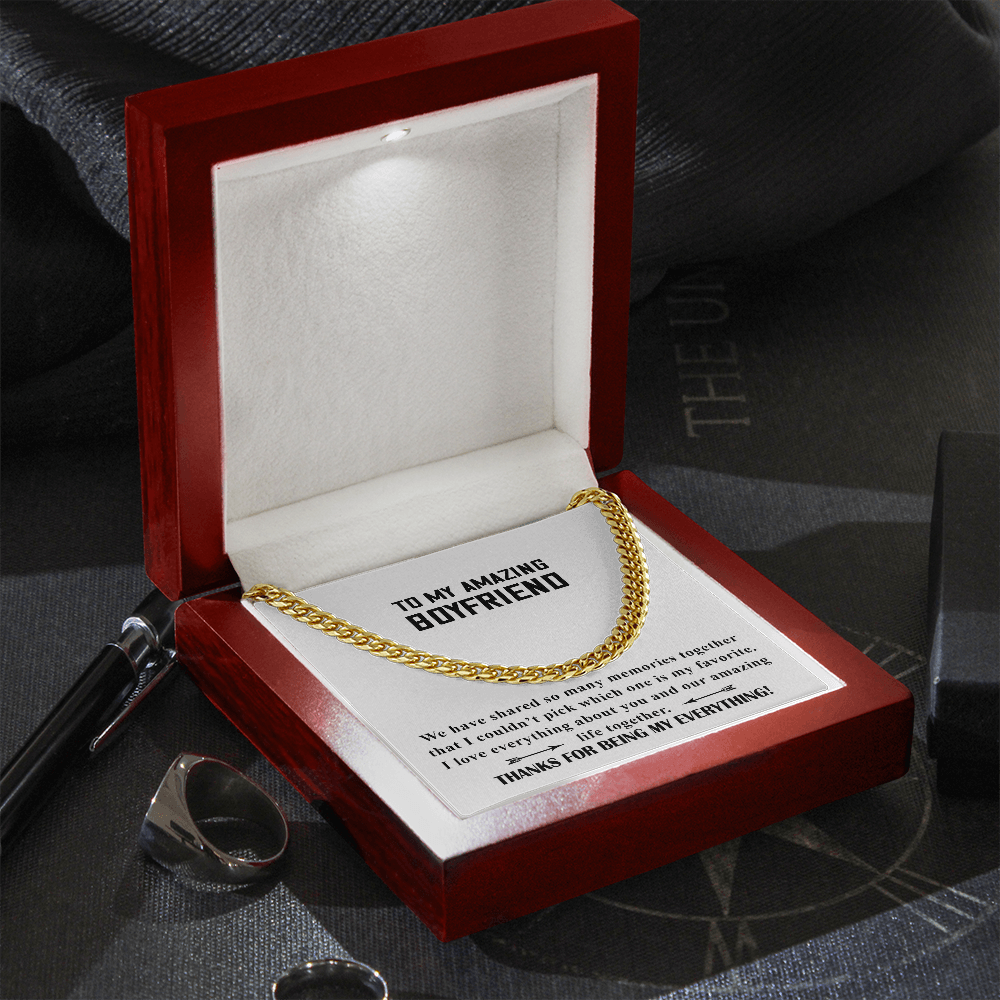 To My Boyfriend Necklace, Cute Gifts for Boyfriend, Gift for Boyfriend Birthday