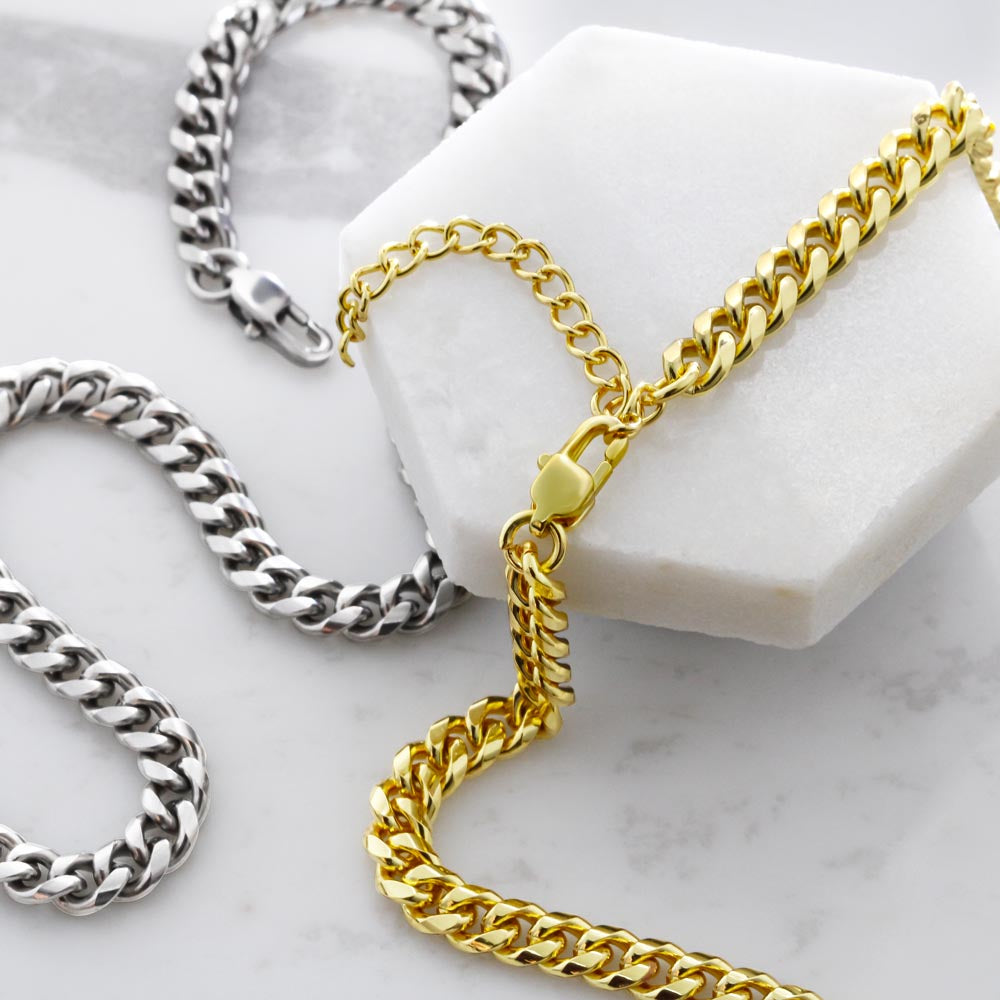Sentimental Son Gifts from Mom, Son Cuban Chain Necklace, Mother to Son Gifts, Gifts for Son Birthday, Unique Gifts for Son from Mother, Son Gift from Mom Mother Cuban Link Chain Amazon