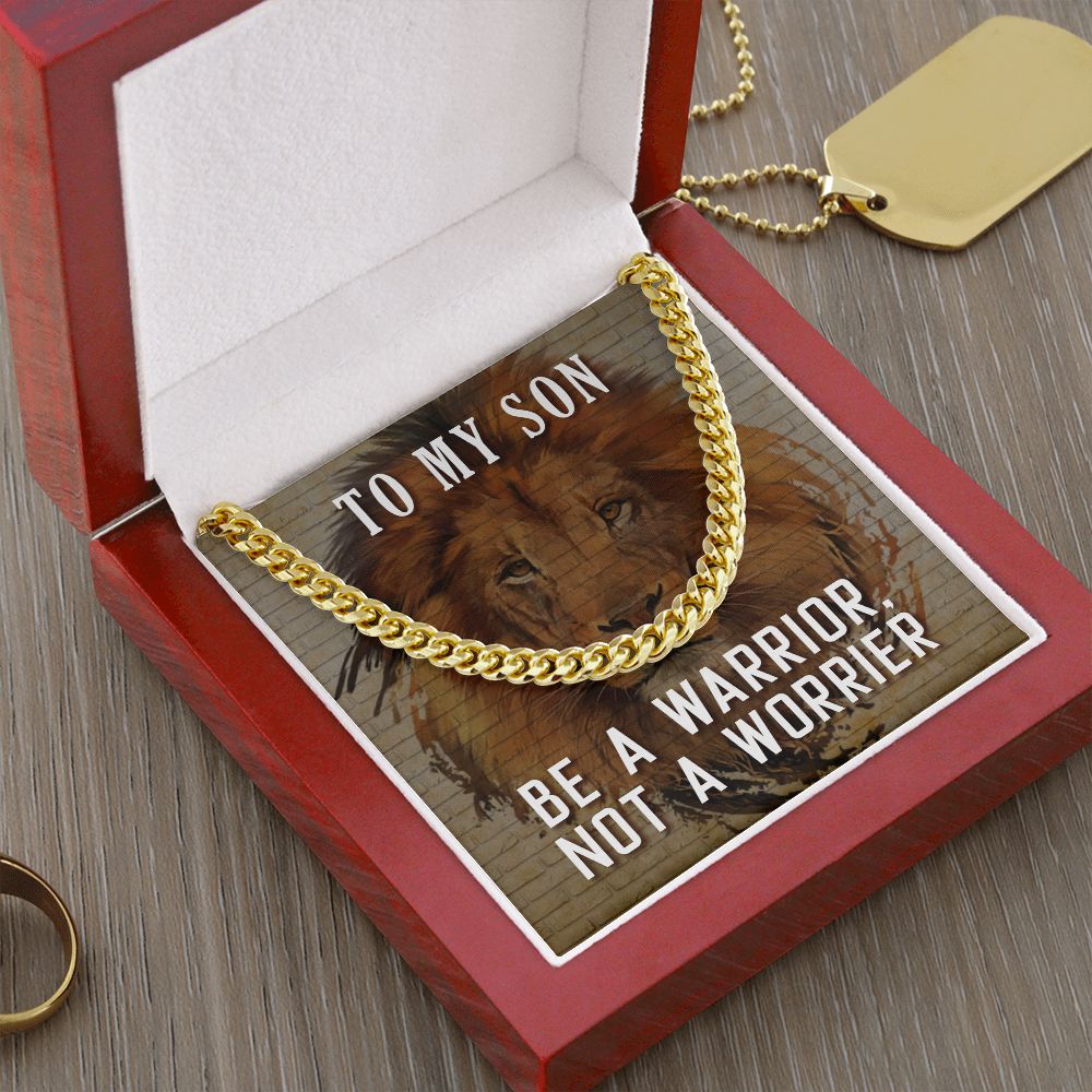 To My Son Necklace From Mom and Dad Jewelry Son Gifts From Mom and Dad, Mother and Son Necklace, Birthday Gift For My Son Graduation Christmas Cuban Link Chain Necklace Present