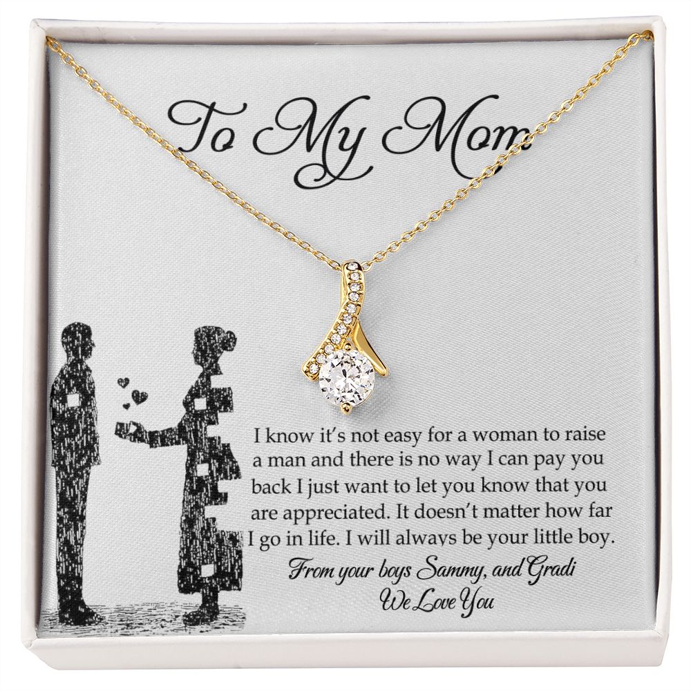 To My Mom Necklace, Gift For Mom, Mother's Day Gift from Son, Mom Jewelry Gift for Mothers Day, Birthday Gift for Mother, Moms Gift from Daughter Son, Necklace for Mom Mother Alluring Beauty Necklace