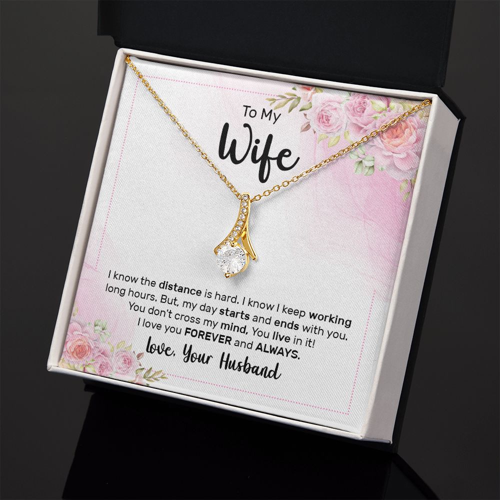 Birthday Gifts For Wife, Necklace Gifts For Wife From Husband, To My Wife Jewelry For Women , To My Wife Necklace from Husband Wedding Anniversary Present For Wife, Beautiful Wife Jewelry Christmas29 Alluring Beauty Necklace