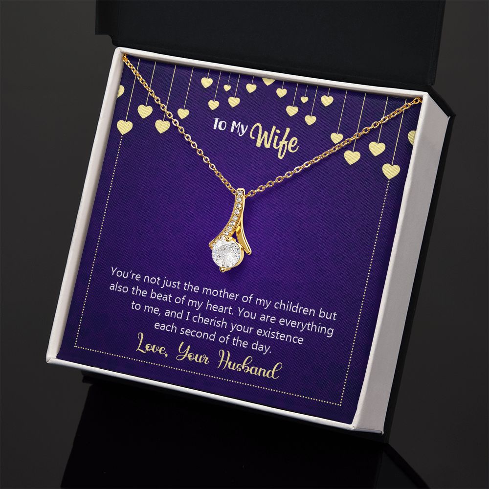 To My Wife Necklace, Wedding Anniversary Jewelry For Women, Necklace For Wife from Husband, Gift For Wife Birthday Gifts From Husband Necklace, Jewelry With Message Card In A Gift Box10 Alluring Beauty Necklace