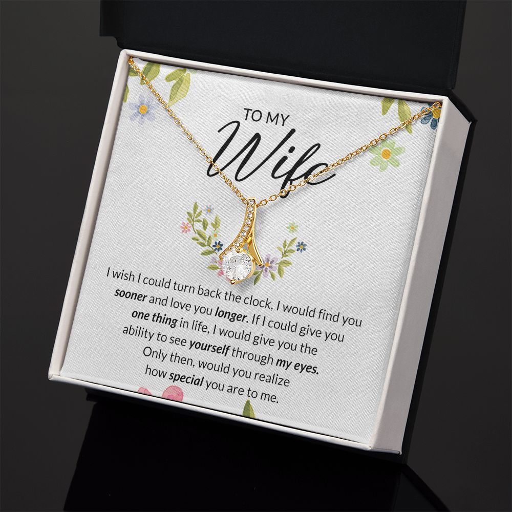 Birthday Gifts For Wife, Necklace Gifts For Wife From Husband, To My Wife Jewelry For Women , To My Wife Necklace from Husband Wedding Anniversary Present For Wife, Beautiful Wife Jewelry Christmas17 Alluring Beauty Necklace