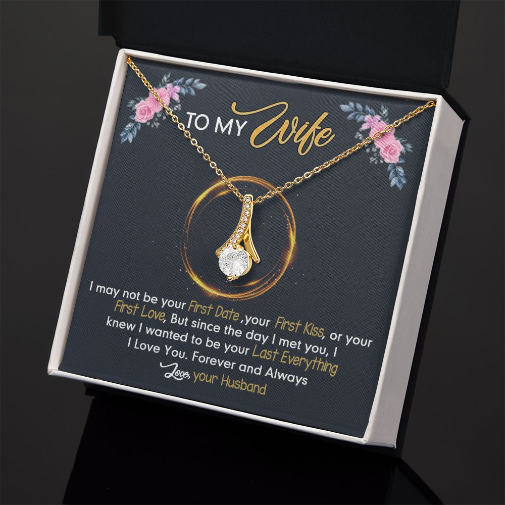 Birthday Gifts For Wife, Necklace Gifts For Wife From Husband, To My Wife Jewelry For Women , To My Wife Necklace from Husband Wedding Anniversary Present For Wife, Beautiful Wife Jewelry Christmas24 Alluring Beauty Necklace
