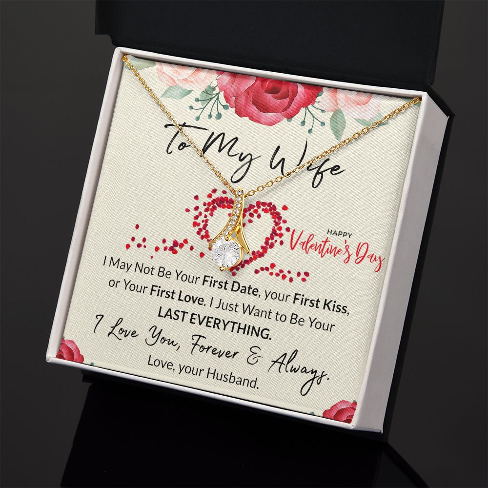 To My Wife Necklace from Husband, Personalized Necklace for Women, Luxury Necklace for Wife from Man Men, Wedding Anniversary Present For Wife, Beautiful Wife Jewelry Christmas Birthday Gift For Wife23 Alluring Beauty Necklace