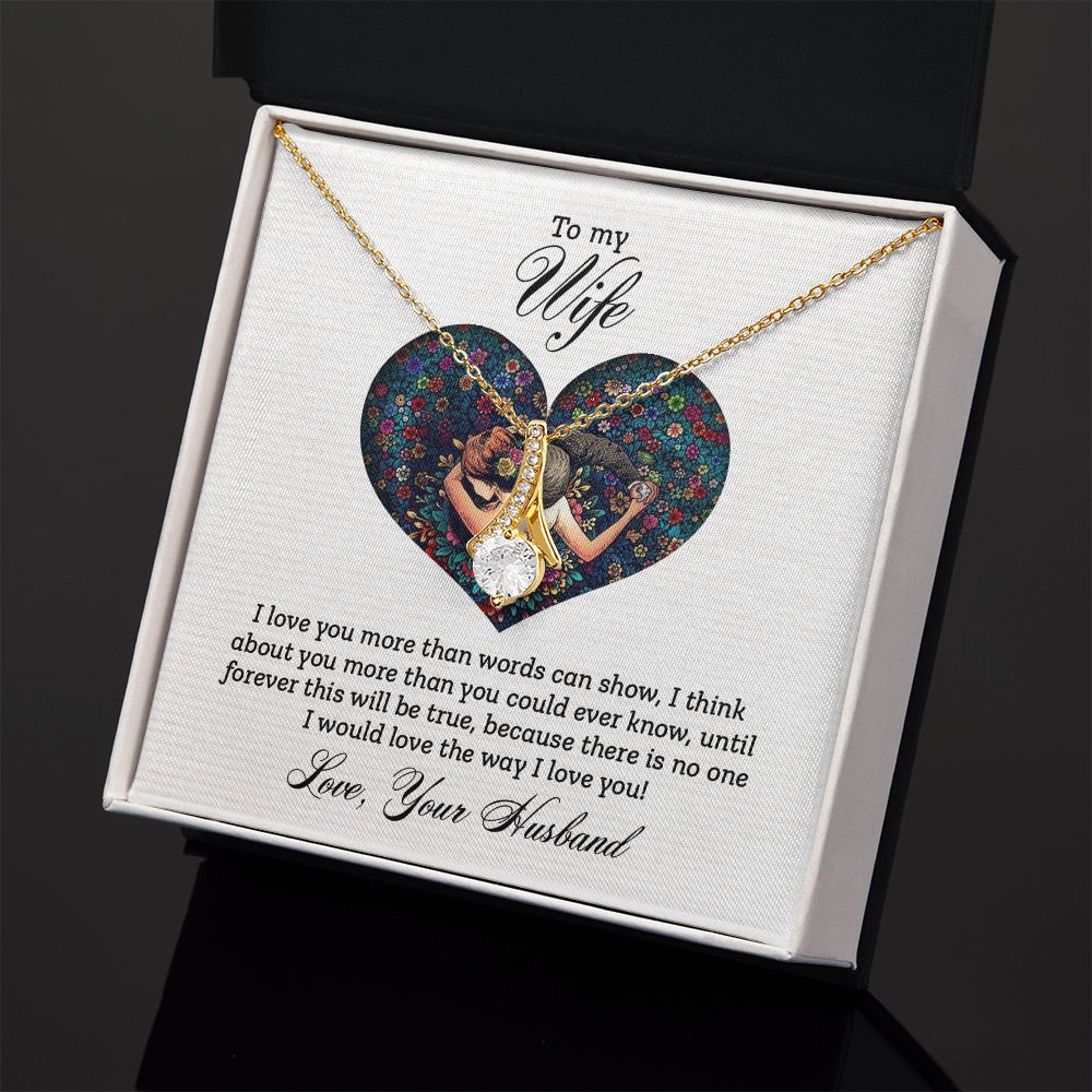 Birthday Gifts For Wife, Necklace Gifts For Wife From Husband, To My Wife Jewelry For Women , To My Wife Necklace from Husband Wedding Anniversary Present For Wife, Beautiful Wife Jewelry Christmas23 Alluring Beauty Necklace