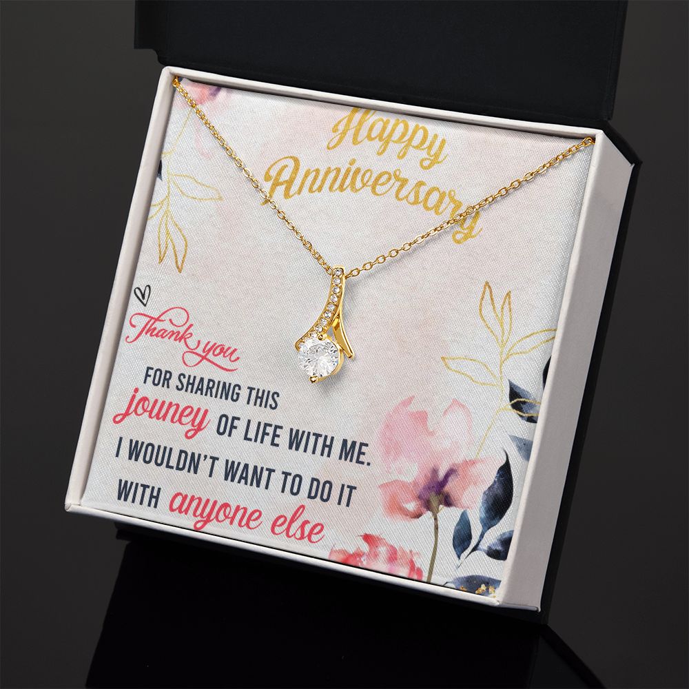 To My Wife Necklace, Wedding Anniversary Jewelry For Women, Necklace For Wife from Husband, Gift For Wife Birthday Gifts From Husband Necklace, Jewelry With Message Card In A Gift Box9 Alluring Beauty Necklace