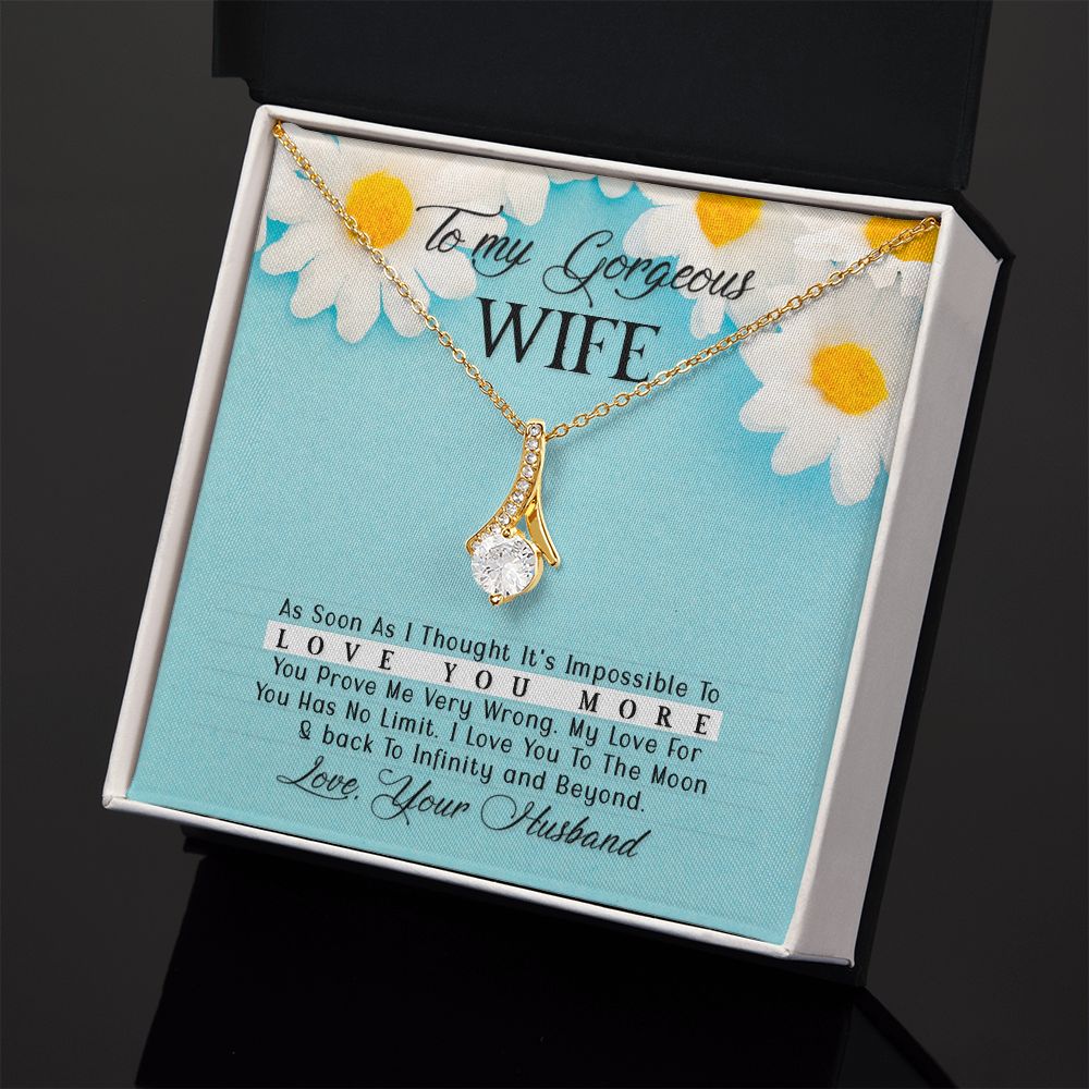 Birthday Gifts For Wife, Necklace Gifts For Wife From Husband, To My Wife Jewelry For Women , To My Wife Necklace from Husband Wedding Anniversary Present For Wife, Beautiful Wife Jewelry Christmas33 Alluring Beauty Necklace