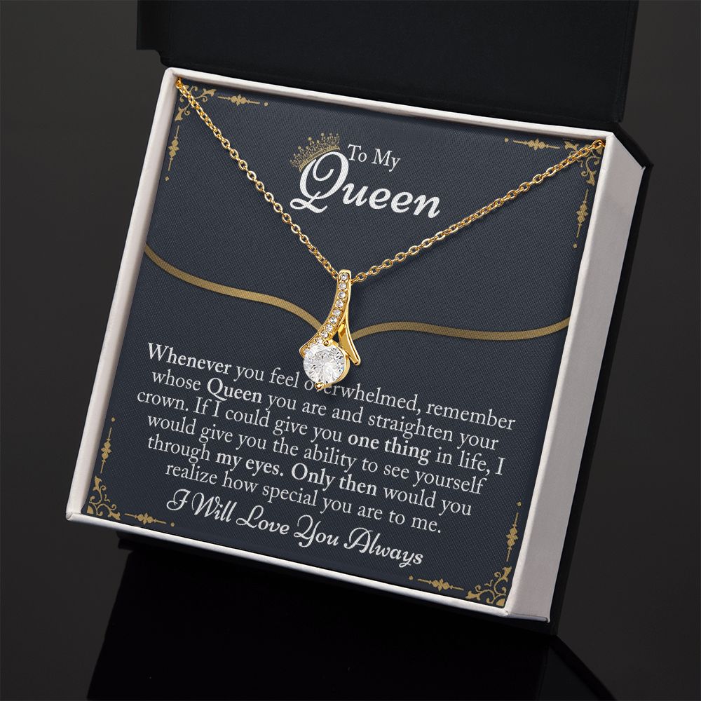 To My Queen Gift For Her Jewelry Gift Her Gift for Her Christmas Necklace Alluring Beauty Necklace