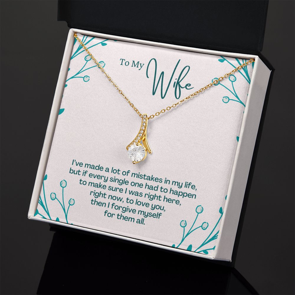 To My Wife Necklace Pendant Gift From Husband I've Made A Lot Of Mistakes With Message Card and Gift Box. Valentine's Day Gift For Wife Future Wife Alluring Beauty Necklace