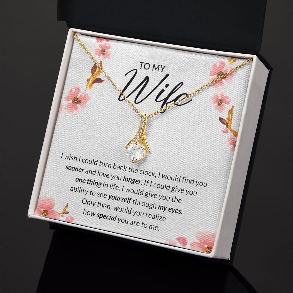 Birthday Gifts For Wife, Necklace Gifts For Wife From Husband, To My Wife Jewelry For Women , To My Wife Necklace from Husband Wedding Anniversary Present For Wife, Beautiful Wife Jewelry Christmas11 Alluring Beauty Necklace