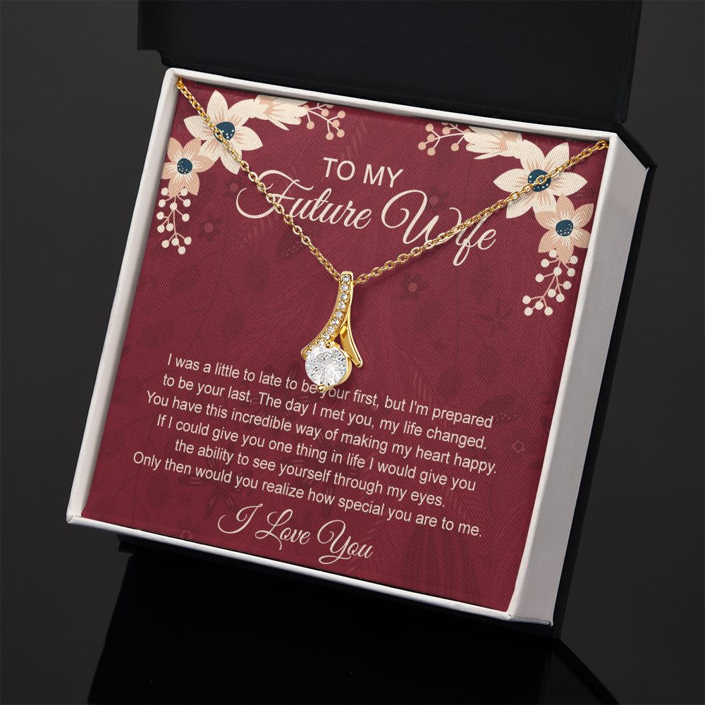 To My Future Wife Necklace from Boyfriend, Personalized Necklace for Women, Luxury Necklace for Girlfriend, Wedding Anniversary Present For Her, Girlfriend Gift Jewelry Christmas Birthday Gift