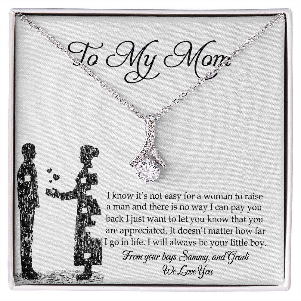 To My Mom Necklace, Gift For Mom, Mother's Day Gift from Son, Mom Jewelry Gift for Mothers Day, Birthday Gift for Mother, Moms Gift from Daughter Son, Necklace for Mom Mother Alluring Beauty Necklace