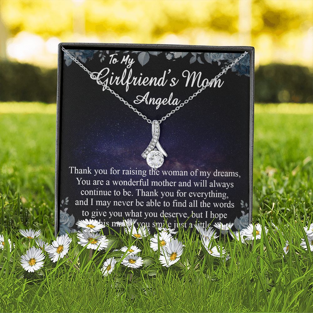 To My Girlfriends Mom Gift Mother's Day Gift for Girlfriend's Mom Necklace Gift Angela Alluring Beauty Necklace