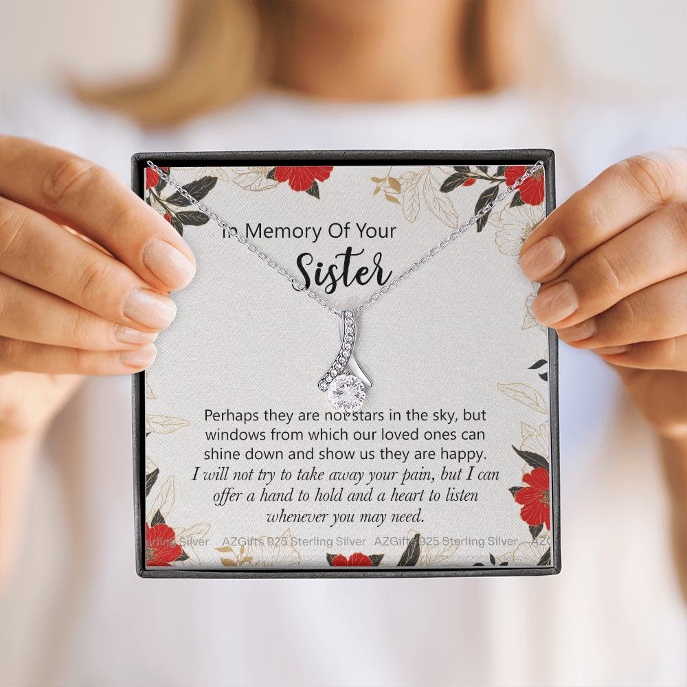 In Memory Of Your Sister Gift, Sympathy Loss Of Sister, Memorial Gift For Loss Of Sister , Sympathy Gift Loss Of A Sister, Loss Of A Sister Alluring Beauty Necklace