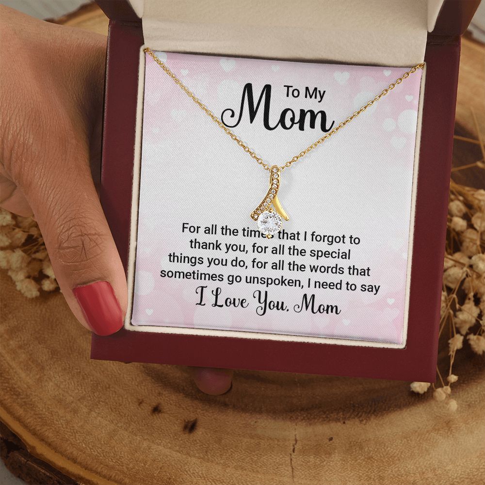 To My Mom Necklace, Gift For Mom, Mother's Day Gift from Daughter, Mom Jewelry Gift for Mothers Day, Birthday Gift for Mother, Moms Gift from Daughter Son, Necklace for Mom Mother 23 Alluring Beauty Necklace