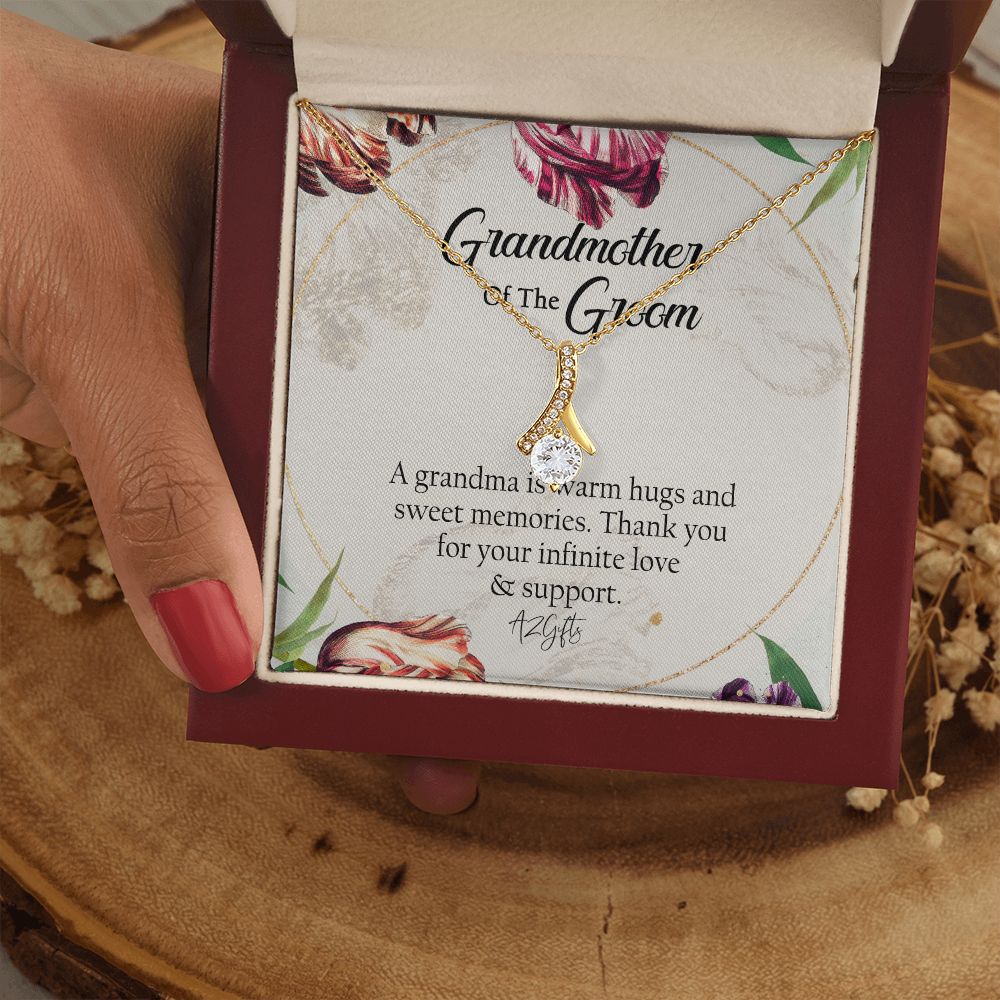 To My Grandmother Necklace, Gift for Grandmother Necklace, Mothers Day Gift For Grandma Nana, Grandma Jewelry From Grandchildren GrandKids , Jewelry Box Gift For Grandma Grandmother Alluring Beauty Necklace