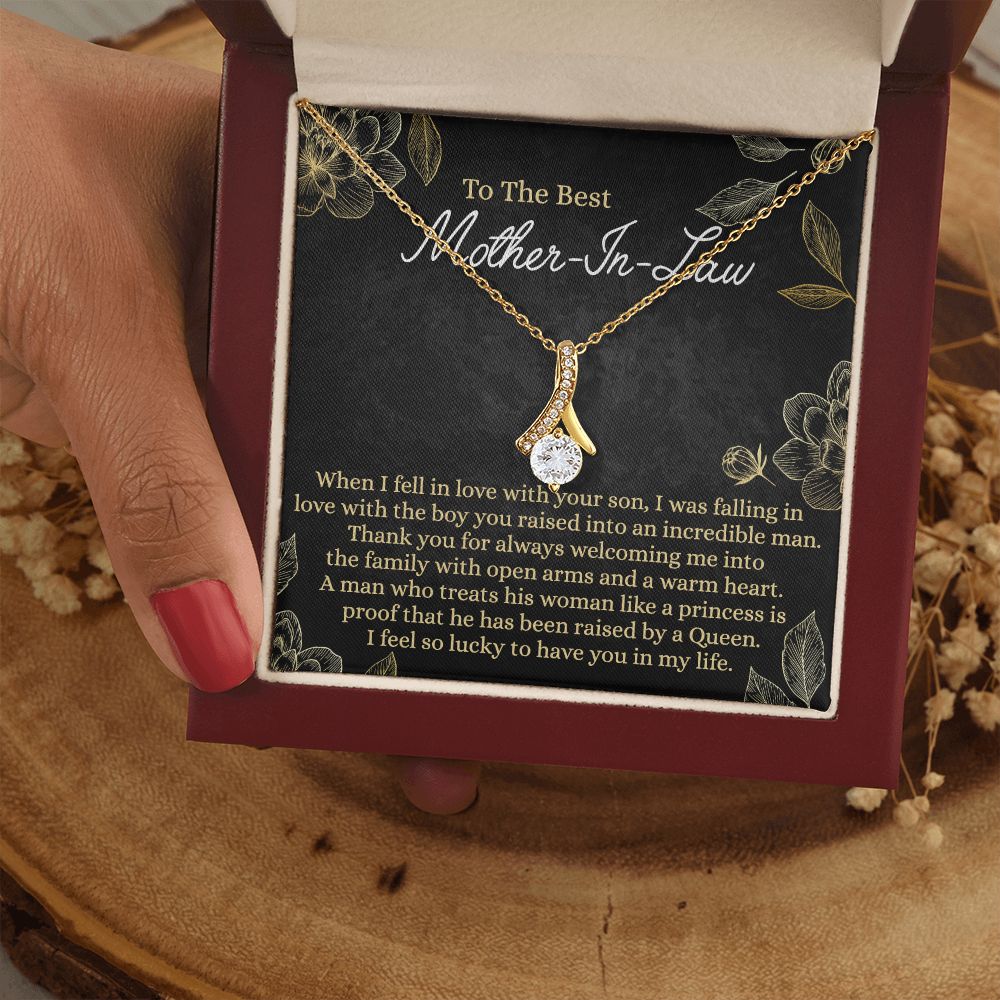 Mother In Law Gift, Cute Mother In Law Gifts Christmas, Unique Gift for Mother In Law Birthday, Best Mother In Law Gift, Mother-In-Law Gift Alluring Beauty Necklace