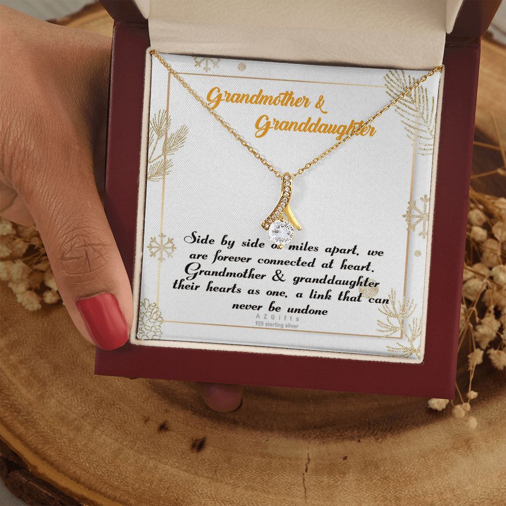 To My Grandma Necklace, Gift for Grandmother Necklace, Mothers Day Gift For Grandma Nana, Grandma Jewelry From Grandchildren GrandKids , Jewelry Box Gift For Grandma Grandmother14 Alluring Beauty Necklace