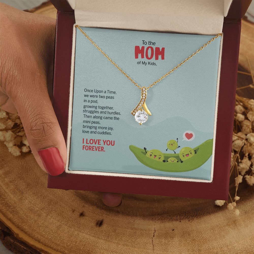To My Mom Peas Pod Necklace From Kids, Gift For Mom On Mother's Day Jewelry Mom Alluring Beauty Necklace