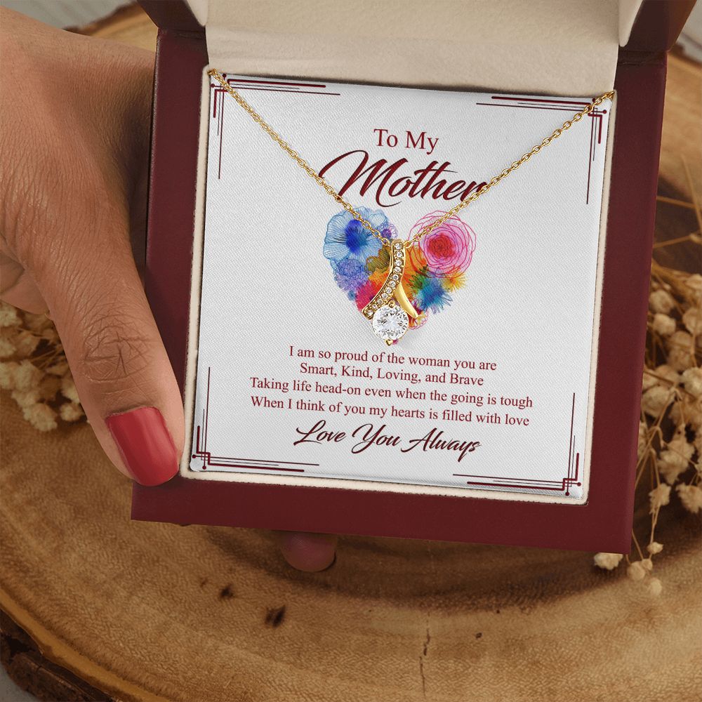To My Mom Necklace, Gift For Mom, Mother's Day Gift from Daughter, Mom Jewelry Gift for Mothers Day, Birthday Gift for Mother, Moms Gift from Daughter Son, Necklace for Mom Mother 8 Alluring Beauty Necklace