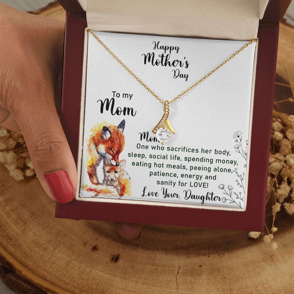 Mom Necklace Gifts for Mom from Daughter to Mom Gifts for Mothers Day from Daughter, To My Mom Necklace from Daughter to Mom Birthday Gifts Necklace with Message Card and Gift Box2223 Alluring Beauty Necklace