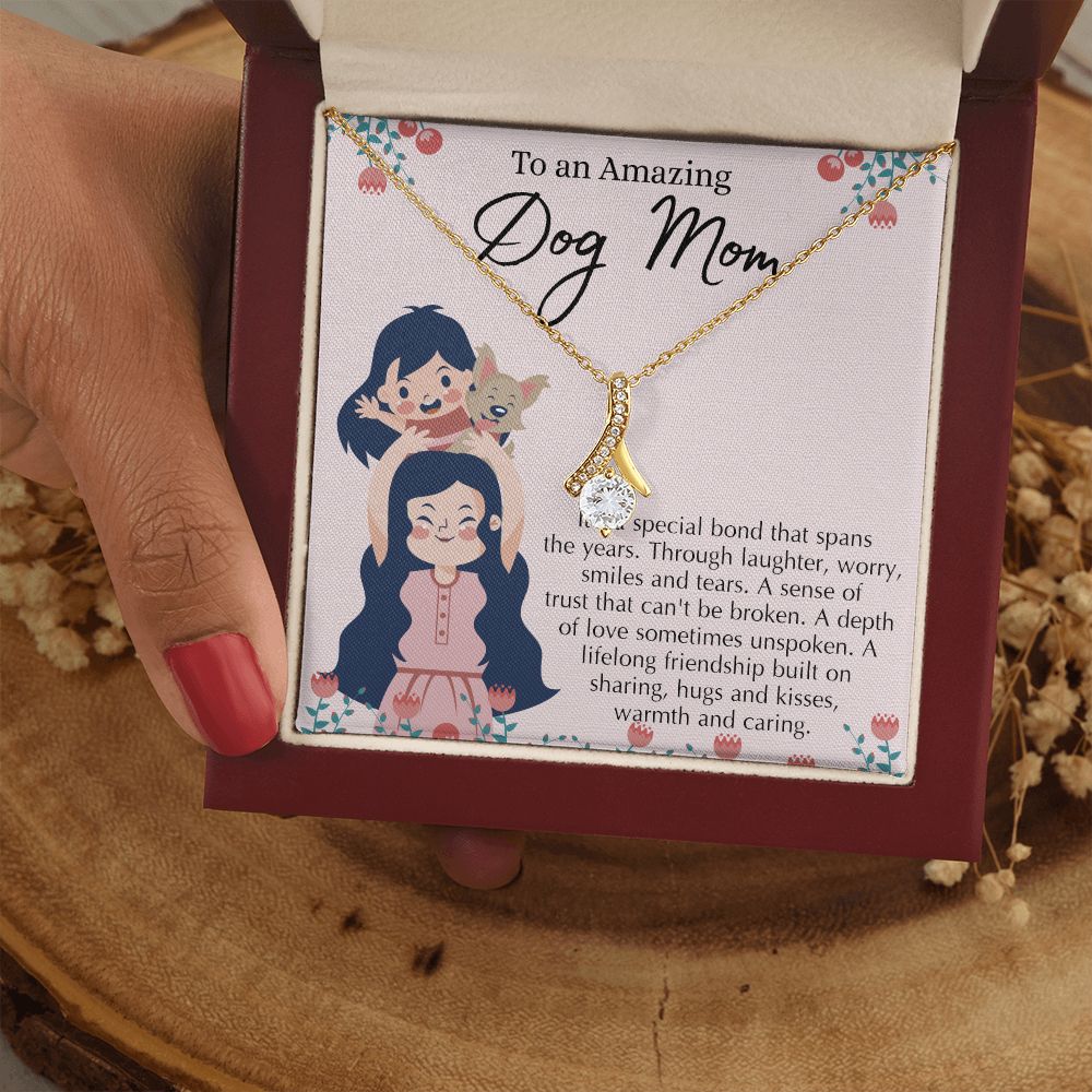 Love Knot Necklace, Dog Mom Gift For Mother's Day, Dog Mom Necklace For Women, Dog Mama Sentimental Gift, Dog Lover Gifts For Her, Unique Alluring Beauty Necklace