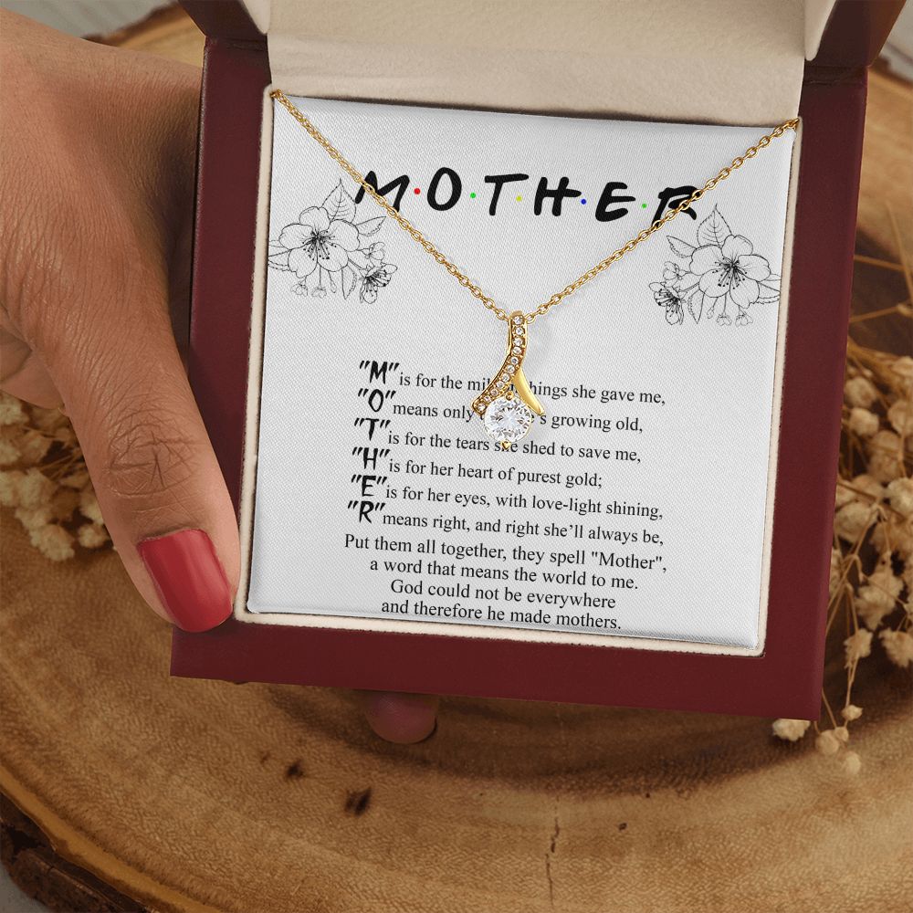 Mom Necklace Gifts for Mom from Daughter to Mom Gifts for Mothers Day from Daughter, To My Mom Necklace from Daughter to Mom Birthday Gifts Necklace with Message Card and Gift Box2224 Alluring Beauty Necklace