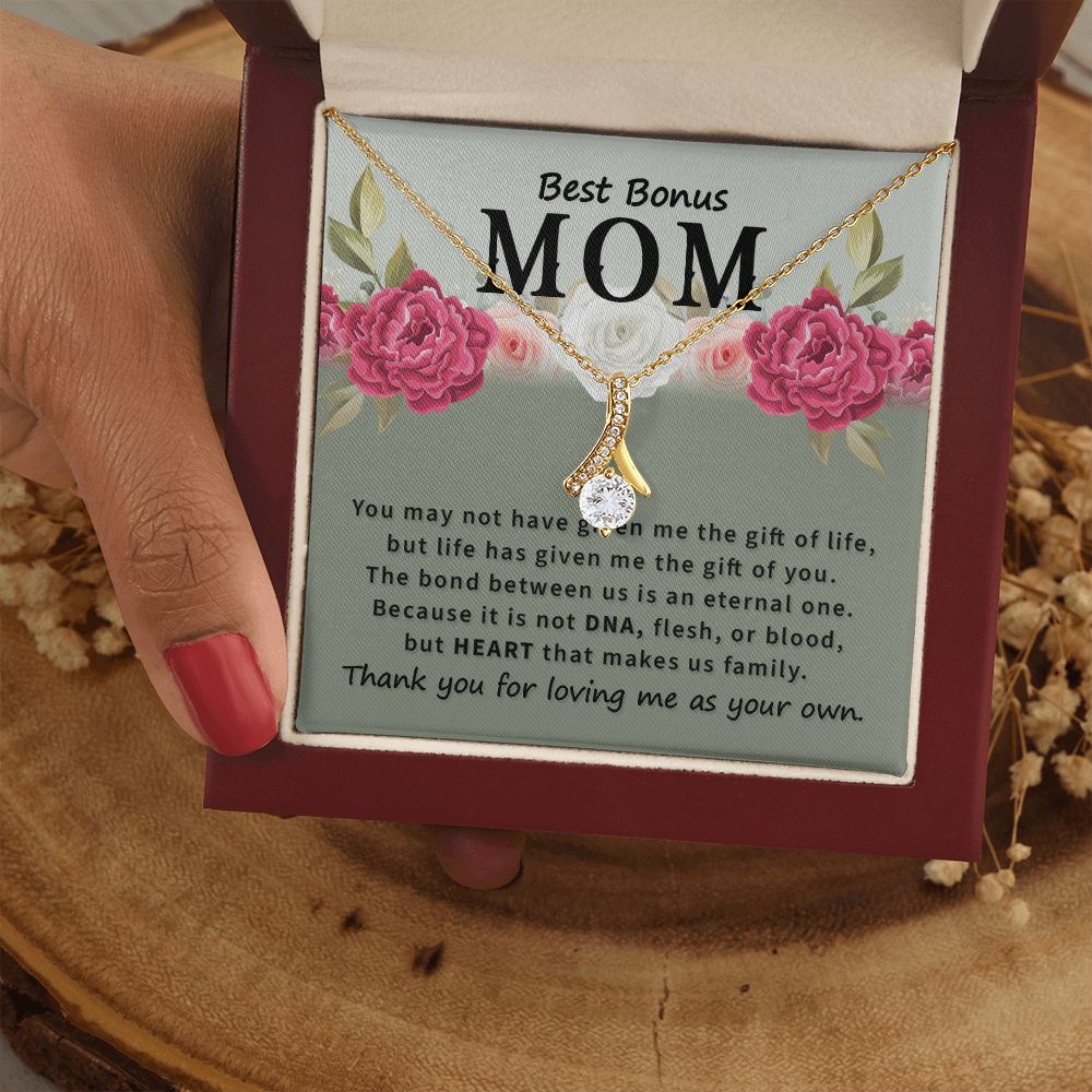 Mother Daughter Necklace as Daughter Gift from Mom, Mom Necklace as Christmas Gift for Mom from Son, Birthday Gift for Mother in Law Necklace, Bonus Mom Gifts for Step Mom Necklace2 Alluring Beauty Necklace