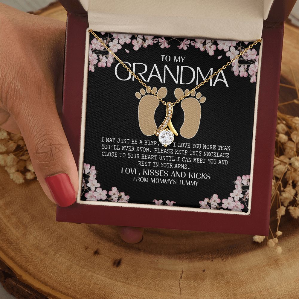 To My Grandma Necklace, Gift for Grandmother Necklace, Mothers Day Gift For Grandma Nana, Grandma Jewelry From Grandchildren GrandKids , Jewelry Box Gift For Grandma Grandmother16 Alluring Beauty Necklace