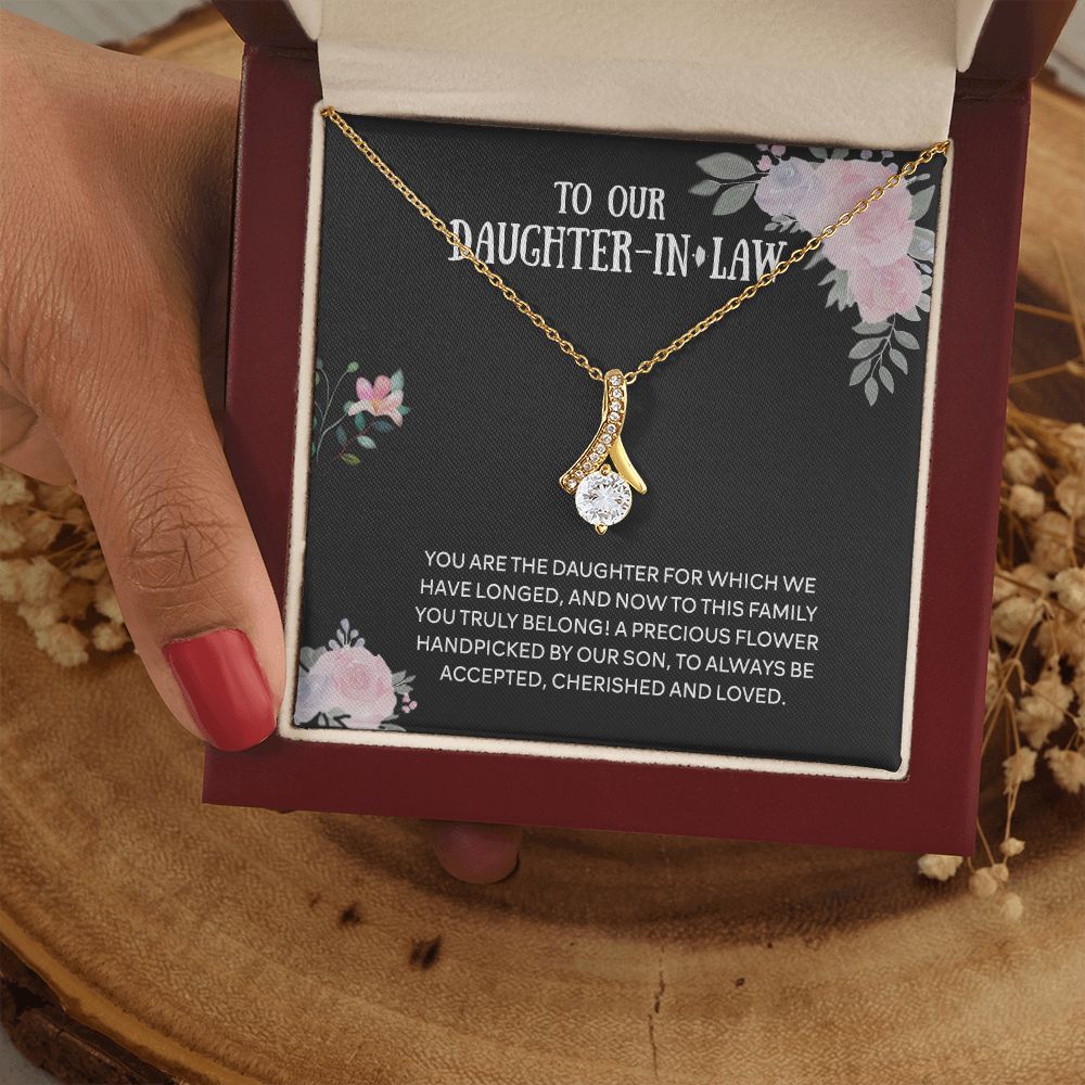To Our Daughter-in-law Necklace from Mother-in-law Daughter-in-law Birthday Gift Alluring Beauty Necklace