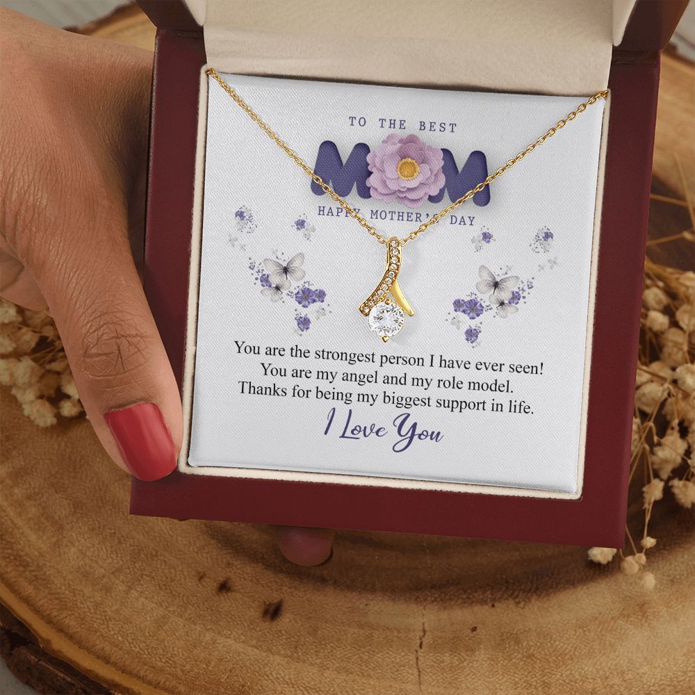 To The Best Mom Necklace, Best Mom Gifts, Mothers Day Gifts, Birthday Gift For Mom Alluring Beauty Necklace