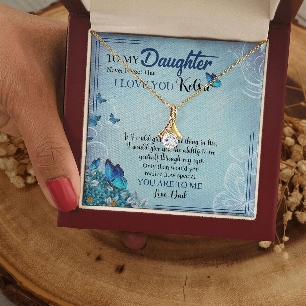 Mother Daughter Gift Ideas, To My Daughter Gift Necklace from Mom, Jewelry Pendant Present for Daughter, Birthday Christmas Gift Graduation Gifts for Daughters, Mother and Daughter Necklace 21 Alluring Beauty Necklace