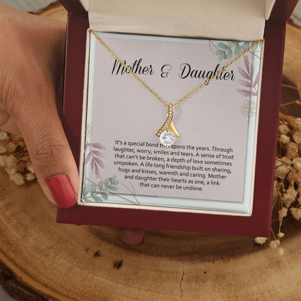 Mom Necklace Gifts for Mom from Daughter to Mom Gifts for Mothers Day from Daughter, To My Mom Necklace from Daughter to Mom Birthday Gifts Necklace with Message Card and Gift Box2245 Alluring Beauty Necklace