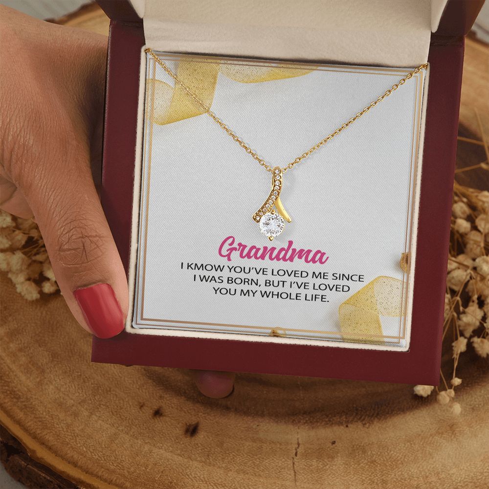 To My Grandma Necklace, Gift for Grandmother Necklace, Mothers Day Gift For Grandma Nana, Grandma Jewelry From Grandchildren GrandKids , Jewelry Box Gift For Grandma Grandmother12 Alluring Beauty Necklace