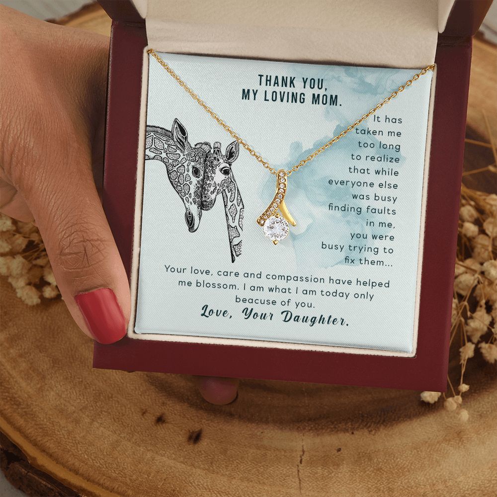 To My Thank You My Loving Mom Giraffe Necklace Pendant Gift From Mom Necklace Gift For To Daughter Birthday Daughter In Law Gift On Birthday Anniversary Gift 30821 Alluring Beauty Necklace