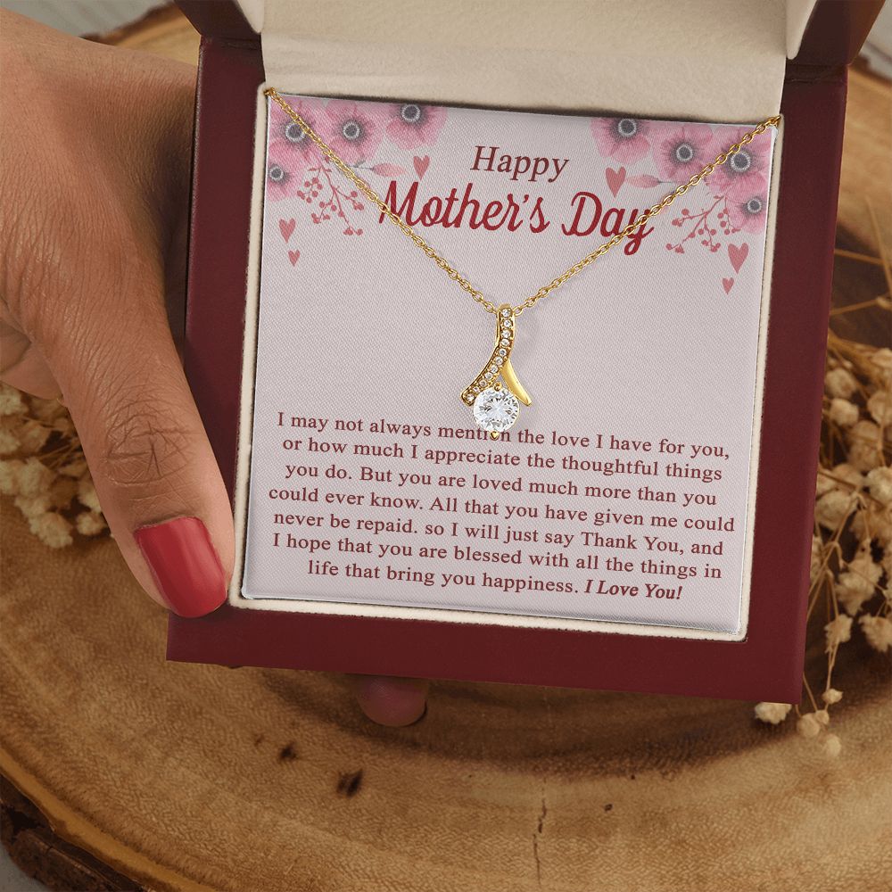vTo My Mom Angel Mother Necklace Pendant Gift From Daughter Or Son With Message Card Gift For Mom Alluring Beauty Necklace
